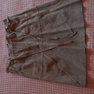 Women's suede leather skirt